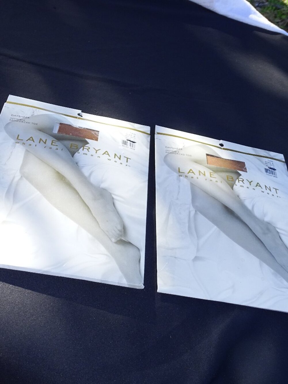 Lane Bryant Daysheer Pantyhose Tan Size E Invisible Reinforced Toe -New
